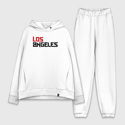 Женский костюм оверсайз USA Los Angeles, цвет: белый