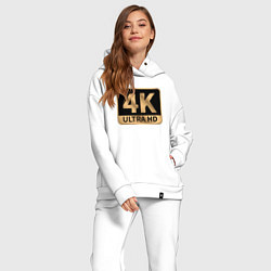 Женский костюм оверсайз 4K Ultra высокое качество, цвет: белый — фото 2