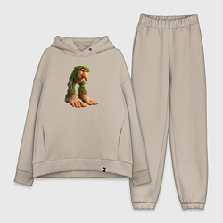 Женский костюм оверсайз Патапим, цвет: миндальный