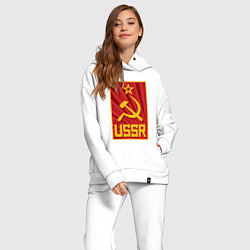 Женский костюм оверсайз USSR style, цвет: белый — фото 2