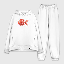 Женский костюм оверсайз Милая красная рыбка