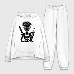 Женский костюм оверсайз Повар аниме, цвет: белый