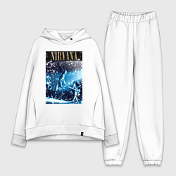 Женский костюм оверсайз Нирвана старый концерт, цвет: белый