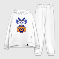 Женский костюм оверсайз Halloween owl, цвет: белый