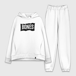 Женский костюм оверсайз Bones лого, цвет: белый