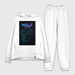 Женский костюм оверсайз Mastering Infinite Loop Functions - milf meme, цвет: белый