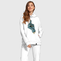 Женский костюм оверсайз Zombie fuck, цвет: белый — фото 2