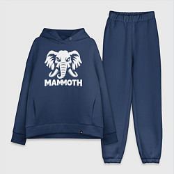 Женский костюм оверсайз Мамонт с грозным взглядом, цвет: тёмно-синий