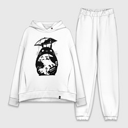 Женский костюм оверсайз Тоторо Мэй Сацуки котобус, цвет: белый