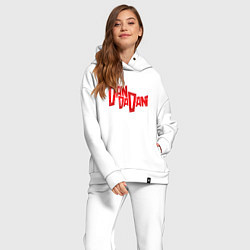 Женский костюм оверсайз Dandadan - logotype, цвет: белый — фото 2