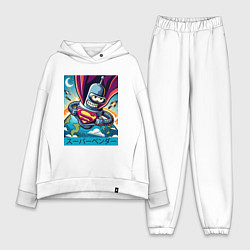 Женский костюм оверсайз Полёт Супер Бендера - коллаба, цвет: белый