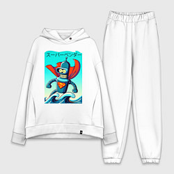 Женский костюм оверсайз Super Bender - Japanese style, цвет: белый