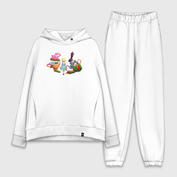 Женский костюм оверсайз Погружение в Страну чудес, цвет: белый