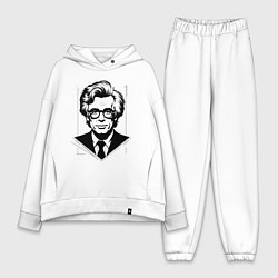 Женский костюм оверсайз Энди Уорхол в городском стиле, цвет: белый