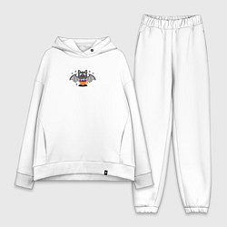 Женский костюм оверсайз Зелье удачи с летучей мышью, цвет: белый