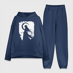 Женский костюм оверсайз Девушка гот аниме, цвет: тёмно-синий