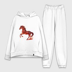 Женский костюм оверсайз Glass flaming horse, symbol of 2026