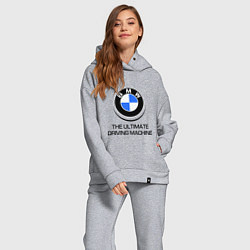 Женский костюм оверсайз BMW Driving Machine, цвет: меланж — фото 2