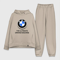 Женский костюм оверсайз BMW Driving Machine, цвет: миндальный