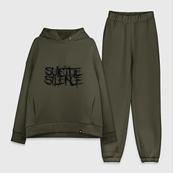 Женский костюм оверсайз Suicide Silence, цвет: хаки