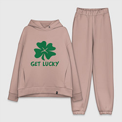 Женский костюм оверсайз Get lucky, цвет: пыльно-розовый