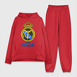 Женский костюм оверсайз Real Madrid, цвет: красный