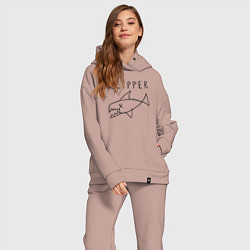 Женский костюм оверсайз Flipper, цвет: пыльно-розовый — фото 2