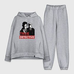Женский костюм оверсайз True Detective, цвет: меланж