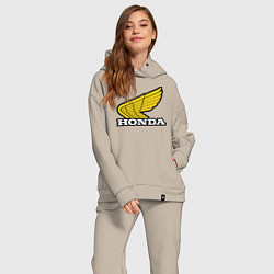 Женский костюм оверсайз Honda, цвет: миндальный — фото 2