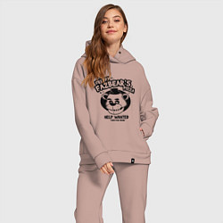 Женский костюм оверсайз Freddy Fazbear's Pizza, цвет: пыльно-розовый — фото 2