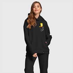 Женский костюм оверсайз Карманный Барт, цвет: черный — фото 2