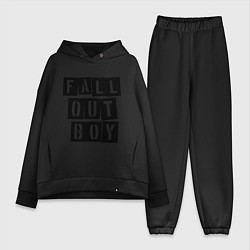 Женский костюм оверсайз Fall Out Boy: Words цвета черный — фото 1