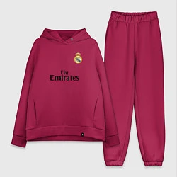 Женский костюм оверсайз Real Madrid: Fly Emirates, цвет: маджента