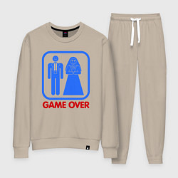Костюм хлопковый женский Game over, цвет: миндальный