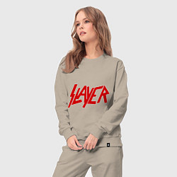 Костюм хлопковый женский Slayer, цвет: миндальный — фото 2