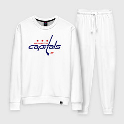 Костюм хлопковый женский Washington Capitals, цвет: белый