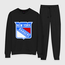 Костюм хлопковый женский New York Rangers, цвет: черный