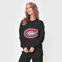 Костюм хлопковый женский Montreal Canadiens, цвет: черный — фото 2