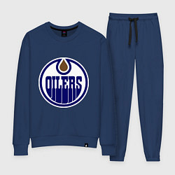 Костюм хлопковый женский Edmonton Oilers, цвет: тёмно-синий