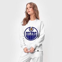 Костюм хлопковый женский Edmonton Oilers, цвет: белый — фото 2