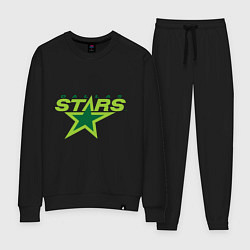 Костюм хлопковый женский Dallas Stars, цвет: черный