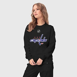Костюм хлопковый женский Washington Capitals: Ovechkin 8, цвет: черный — фото 2