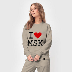 Костюм хлопковый женский I love MSK, цвет: миндальный — фото 2