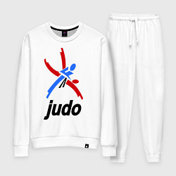 Костюм хлопковый женский Judo Emblem, цвет: белый
