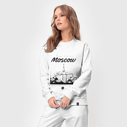 Костюм хлопковый женский Moscow State University, цвет: белый — фото 2