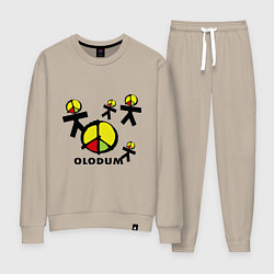 Костюм хлопковый женский Olodum, цвет: миндальный
