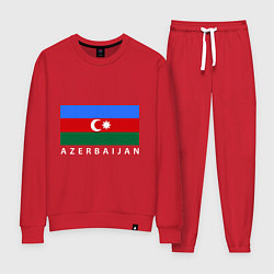 Костюм хлопковый женский Азербайджан, цвет: красный