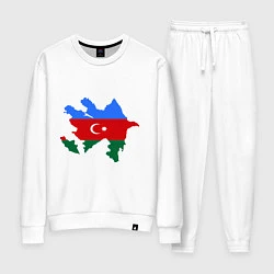 Костюм хлопковый женский Azerbaijan map, цвет: белый