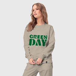 Костюм хлопковый женский Green Day, цвет: миндальный — фото 2