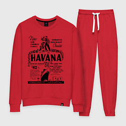 Костюм хлопковый женский Havana Cuba, цвет: красный